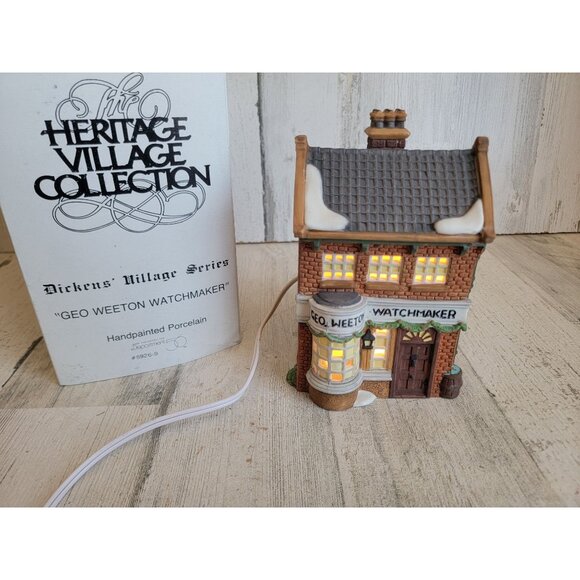 Dept 56 59269 Geo Weeton Watchmaker dickens village accessory xmas - Picture 1 of 8